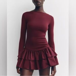 Zara Burgundy Dress